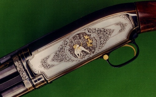 A nicely engraved shotgun.   A classic style.