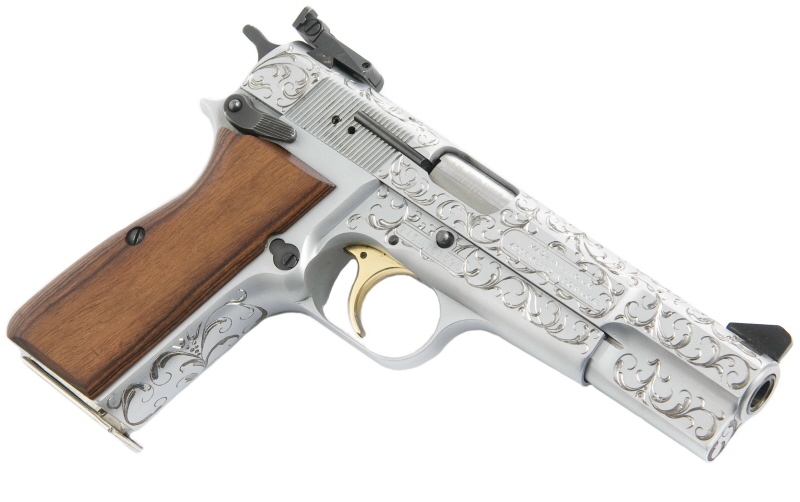  Browning High Power with German Scroll in Flare Cut Style